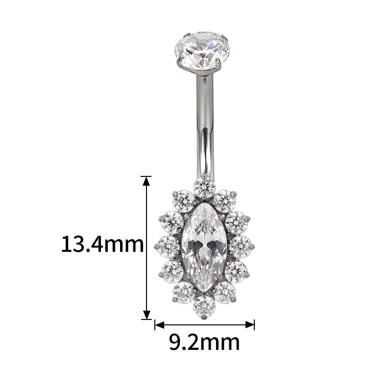 Crown navel bar image 1