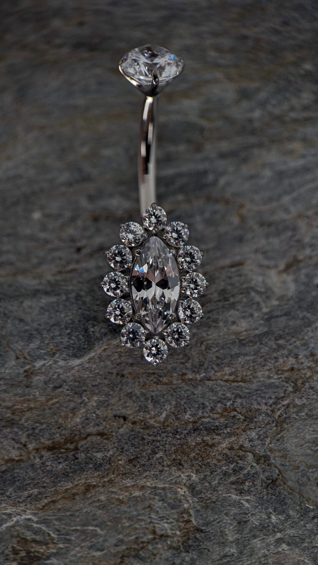 Crown navel bar image 2