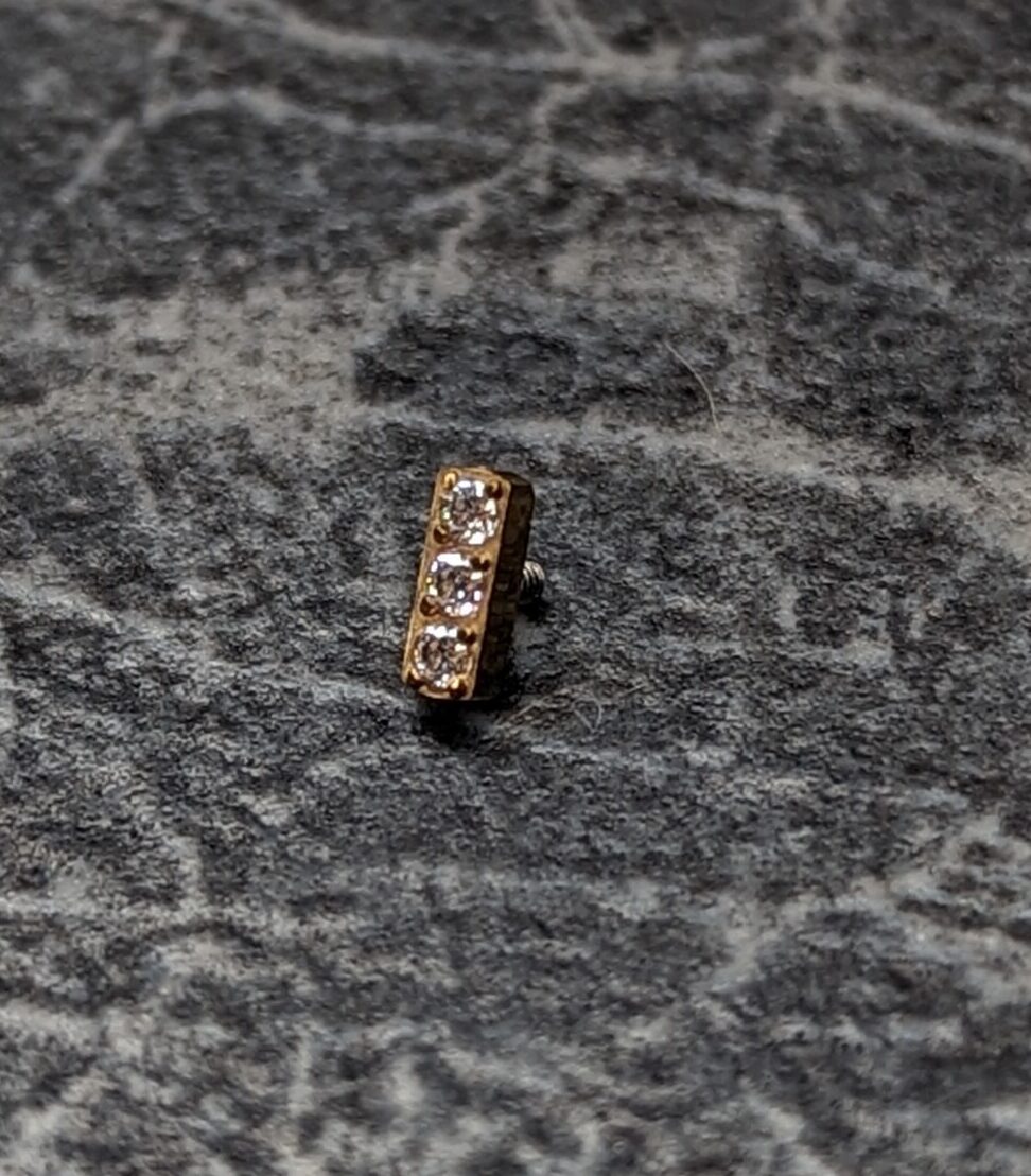 3 gems bar - PVD oro image