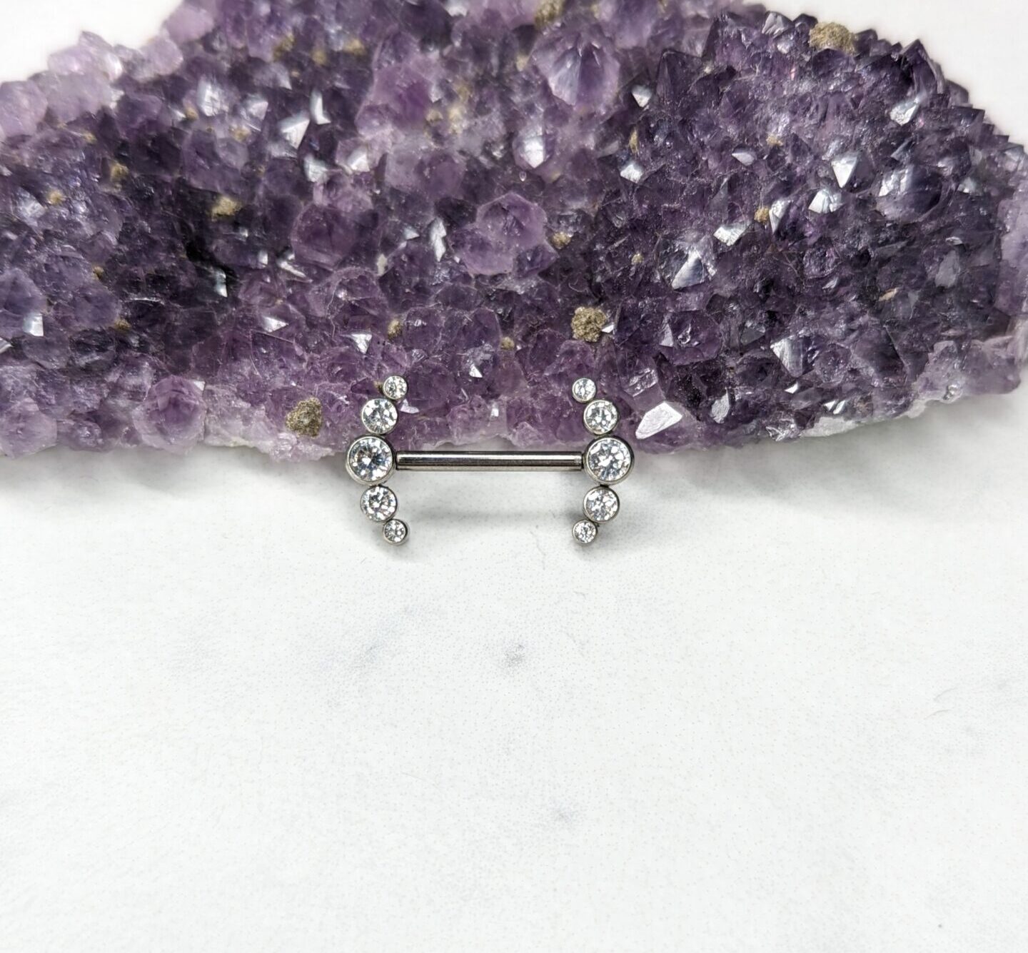 Crescent moon nipple bar image 0