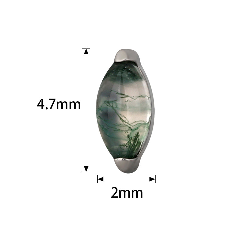 Moss Agate single marquise image 2