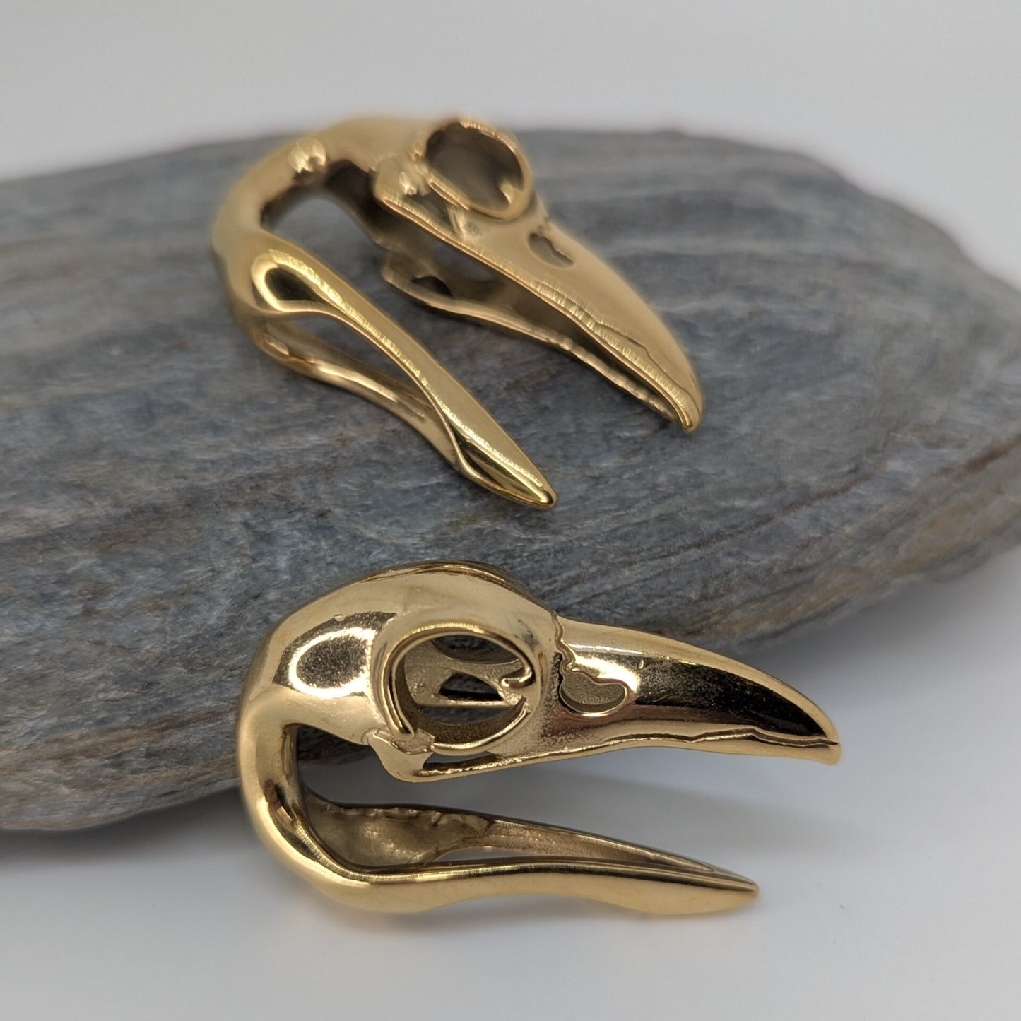 Crow head ear weights 13mm image 1
