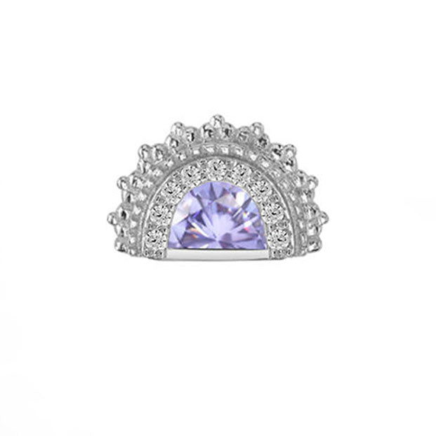 Milligrain half fan liliac
