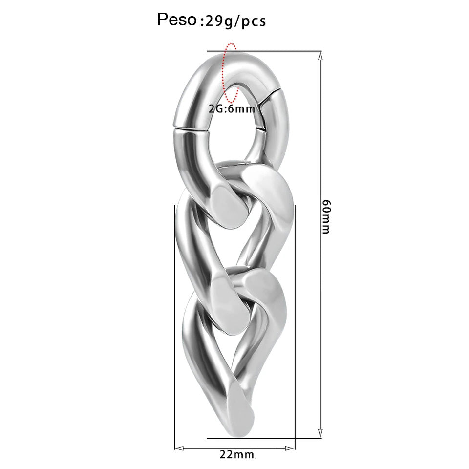 Chain Ear weights 5mm image 2