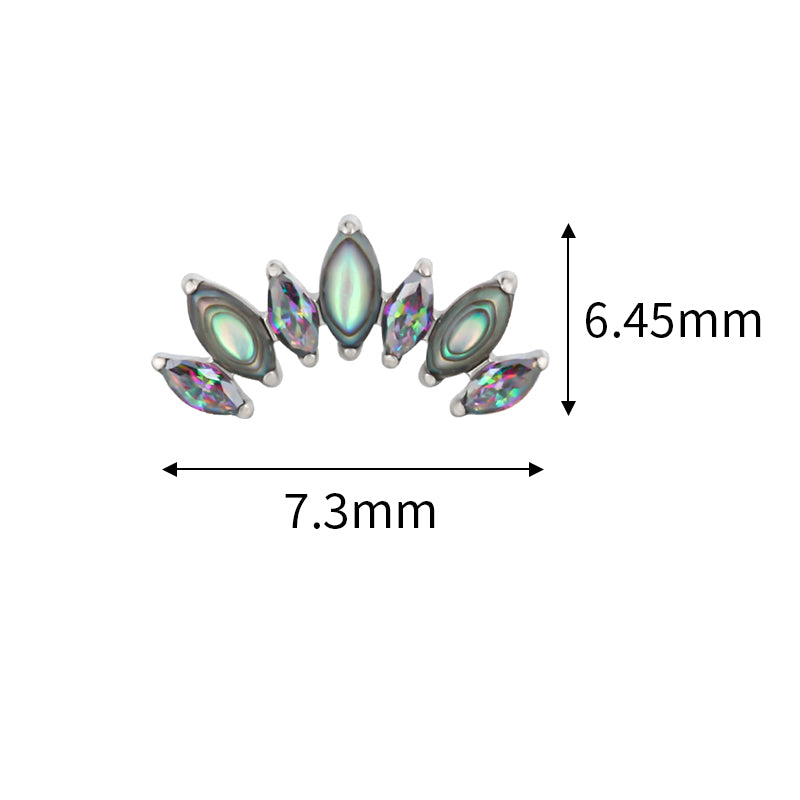 Big marquise cluster Abalone image 1