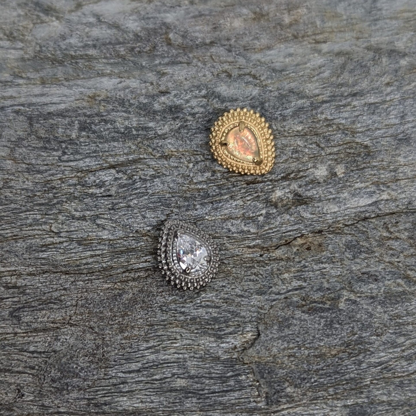 Millgrain Waterdrop Gem image 2
