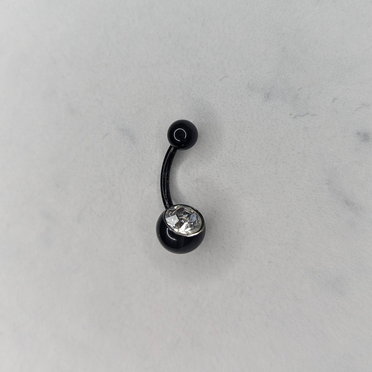 Navel bar nero in plastica image 0