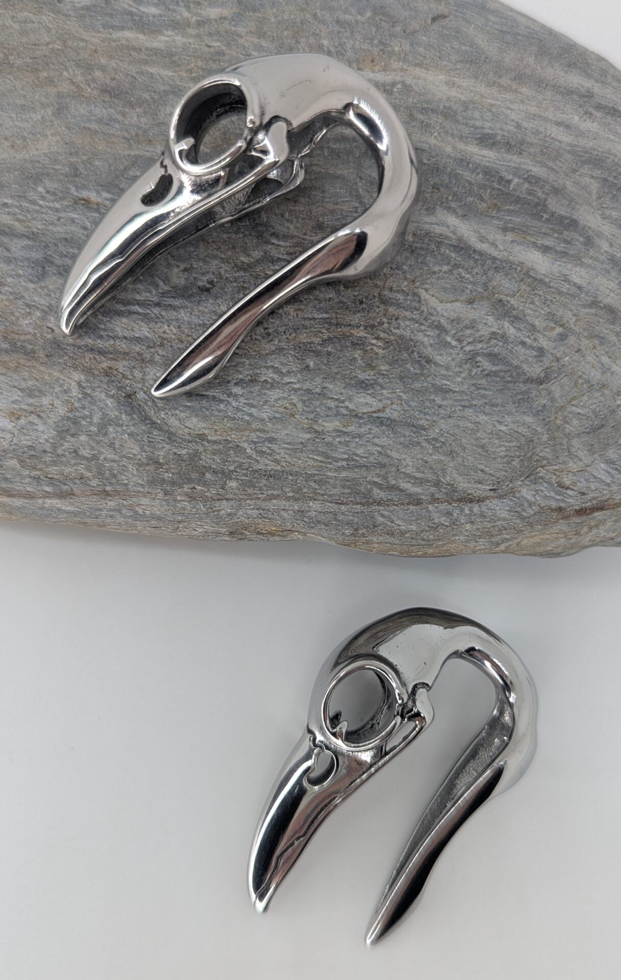 Crow head ear weights 13mm image 3