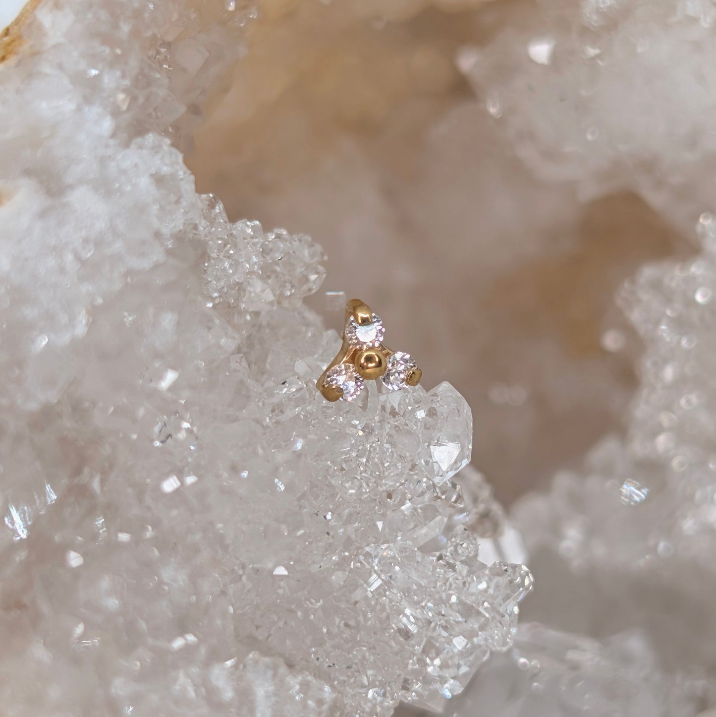 Trinity di zirconi MINI pvd gold