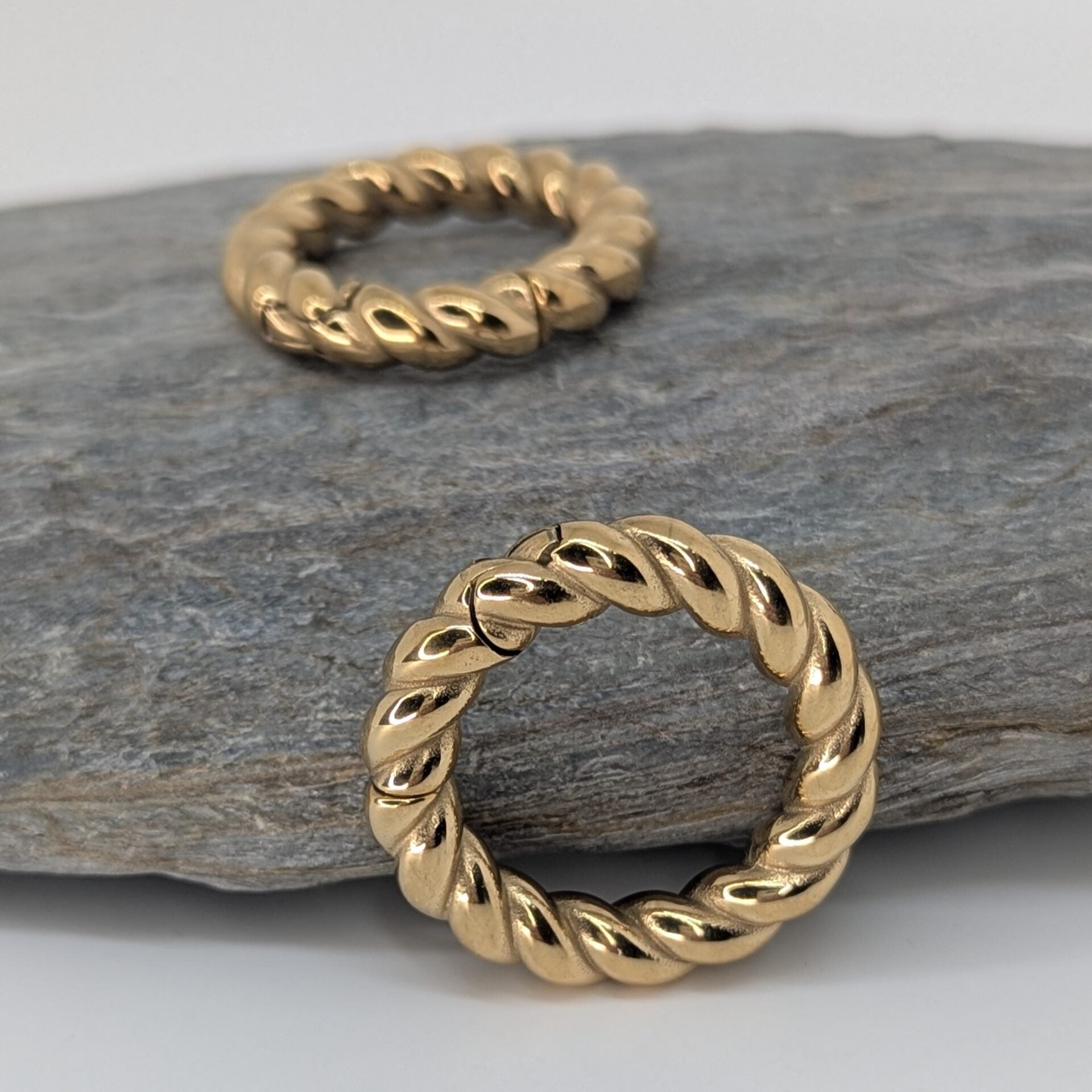 Thick rope clicker 6mm - PVD oro image