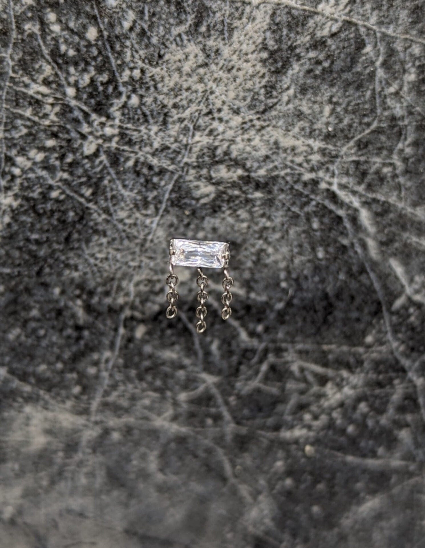 Square gem with chains image 0