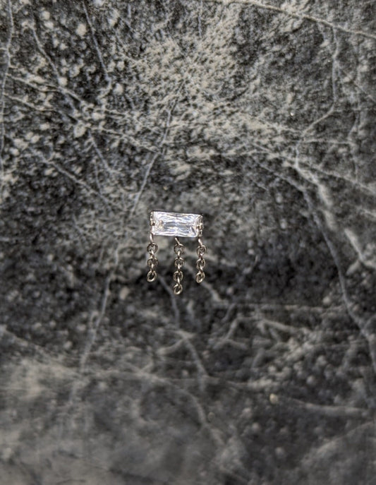 Square gem with chains image 0