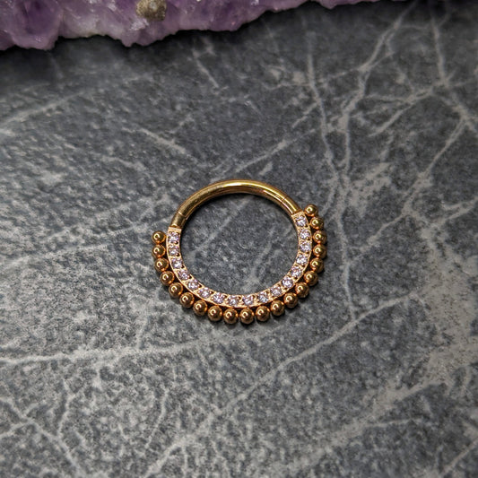 Gems & beads clicker PVD gold image 0