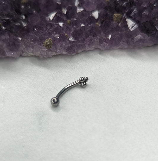 Small trinity beads curved bar image 0