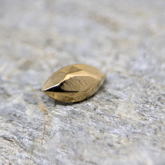 Diamond cut marquise PVD gold image 0