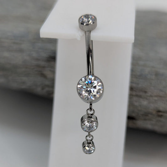 Dangling bezel navel bar image 0