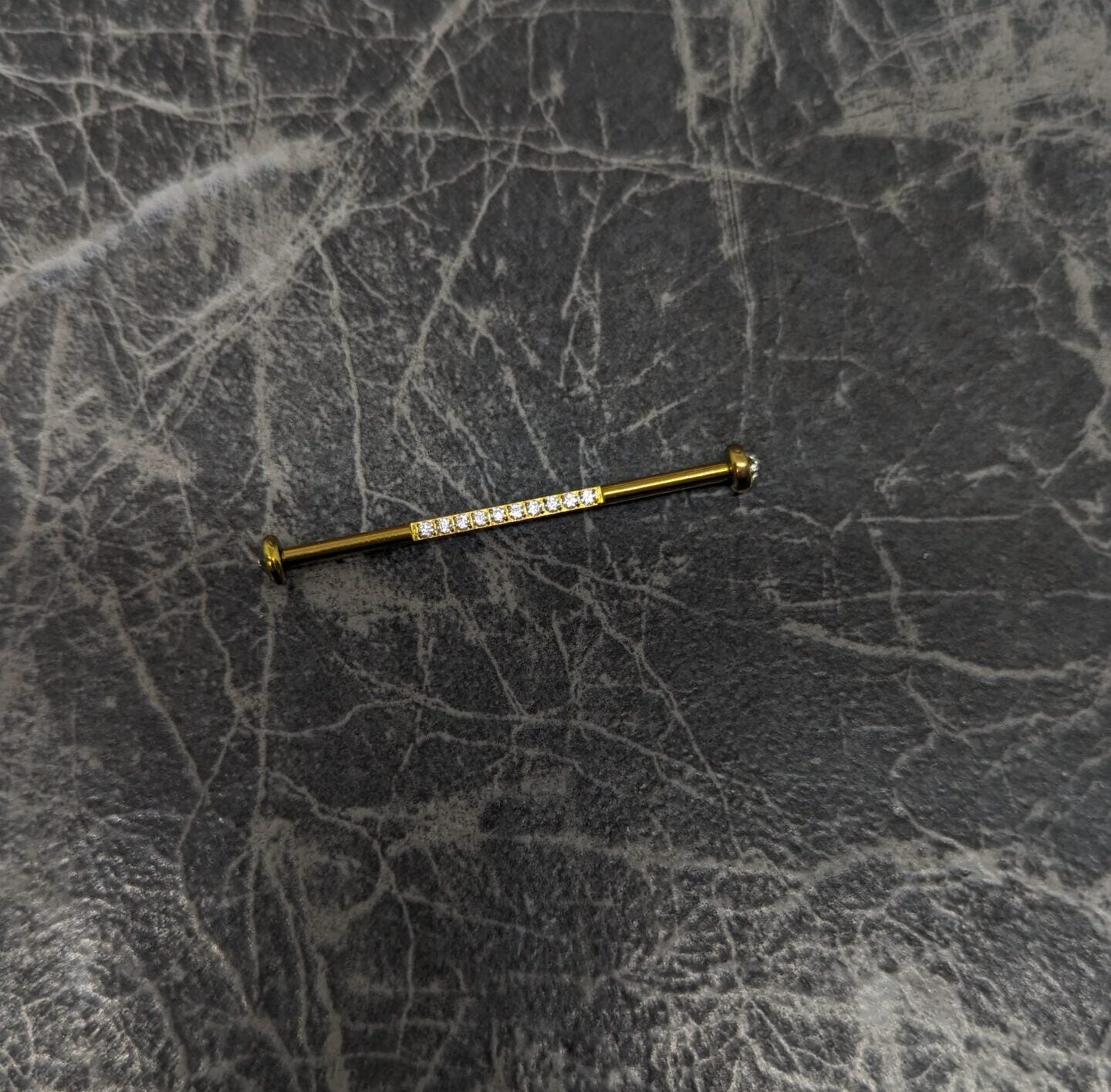 Industral barbell with gems image 0