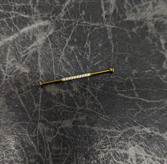Industral barbell with gems image 0