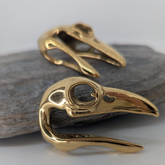 Crow head ear weights 13mm image 0