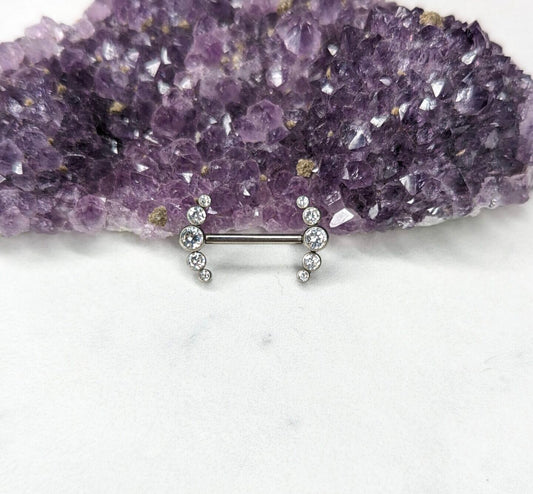 Crescent moon nipple bar image 0