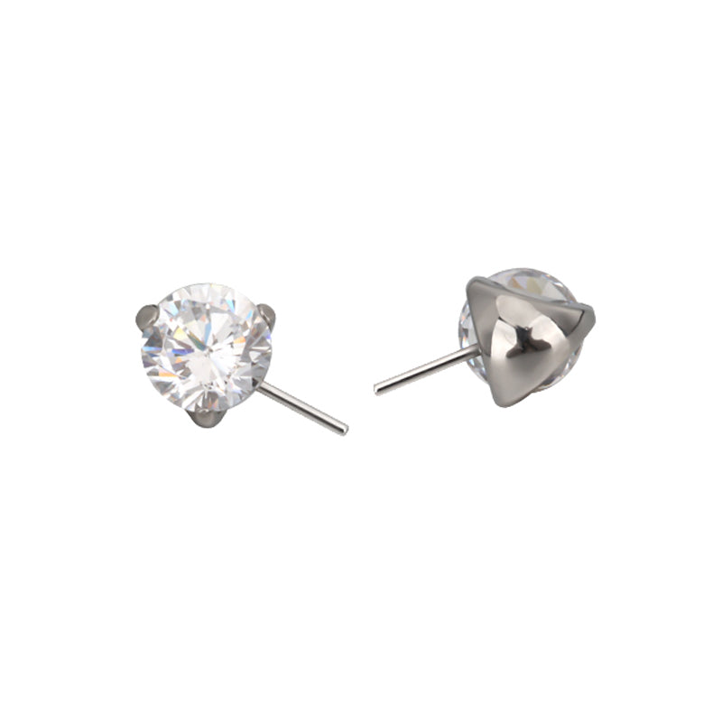 Prong set gem SIDE THREADELESS