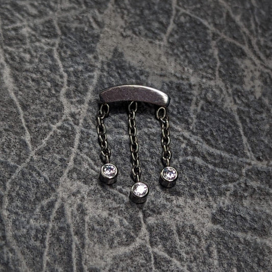 3 chains with gem