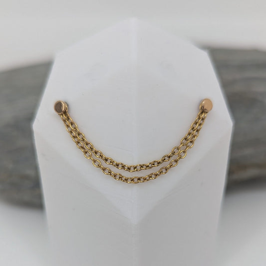 Double chain PVD gold image 0