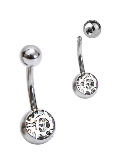 Classic single gem navel mini