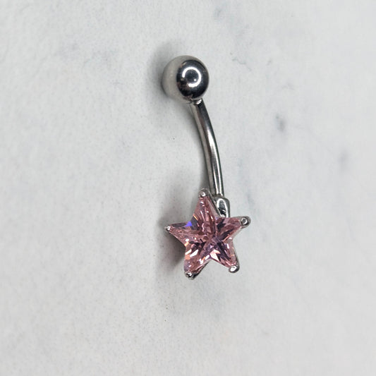 Navel bar con stella rosa image 0