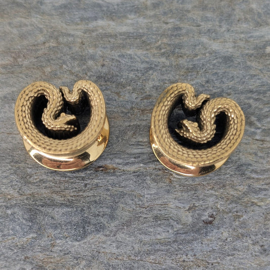 Snake saddle PVD gold image 0