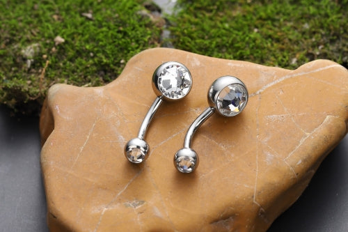 Classic gem navel bar image 0