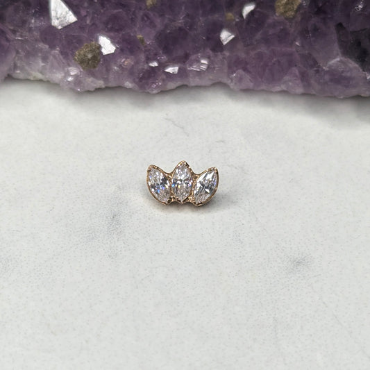 Micro fan marquise anodizzato gold image 0