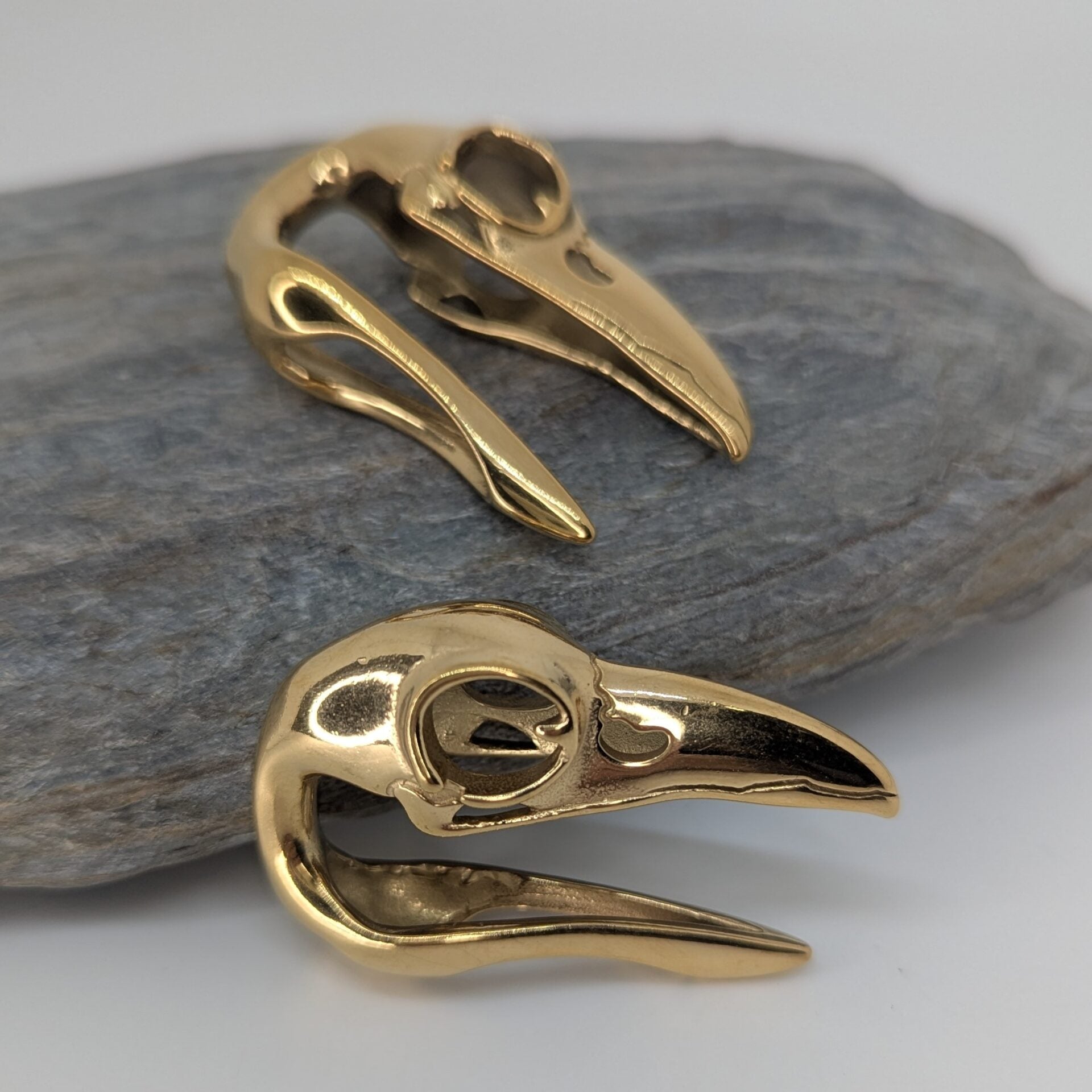 Crow head ear weights 13mm image 1