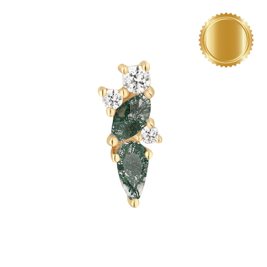 K Moss agate different marquise