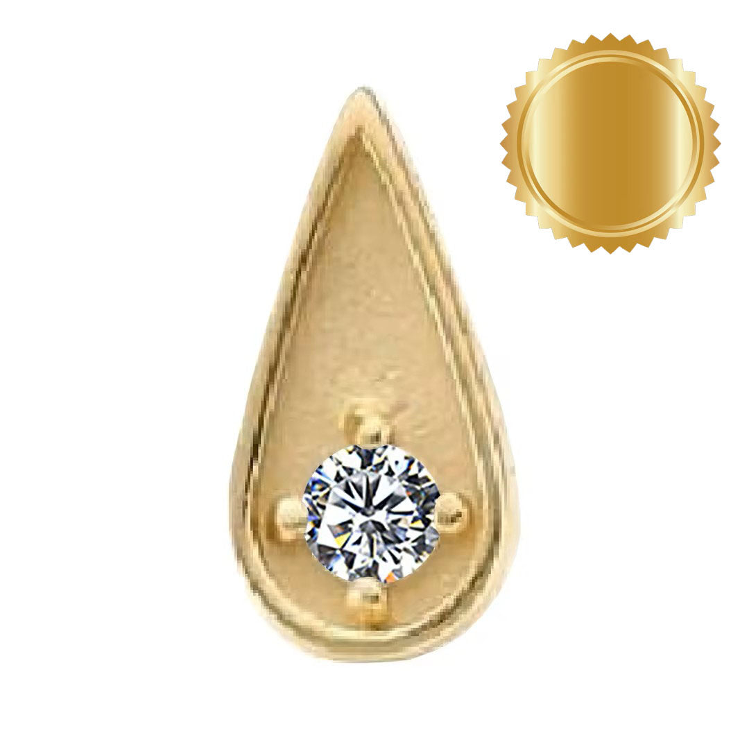 K Flat drop with gem