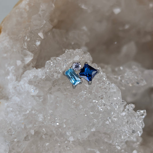 Blue cluster baguette