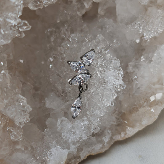 Dangling Marquise cluster White