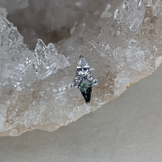 Crown kite Moss Agate