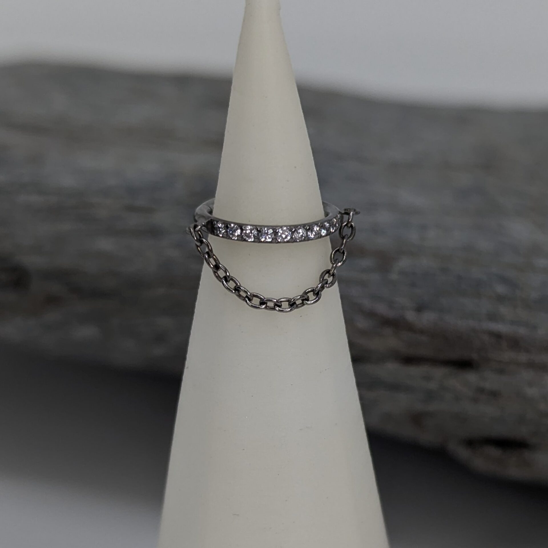 Chained micro pavé clicker image 0