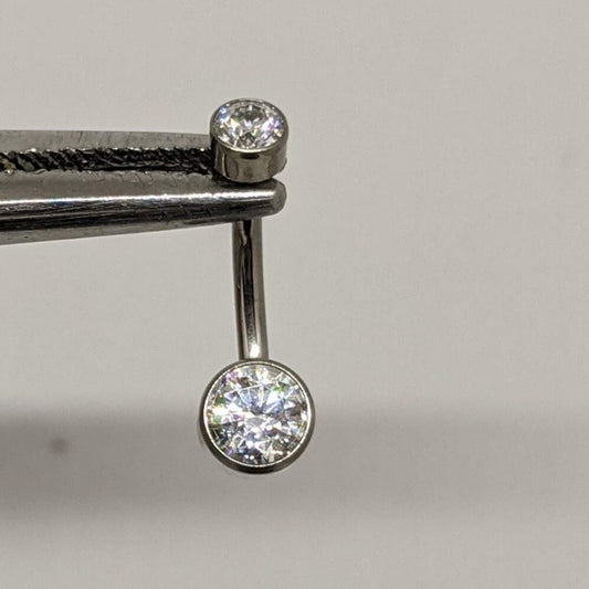Bezel navel bar