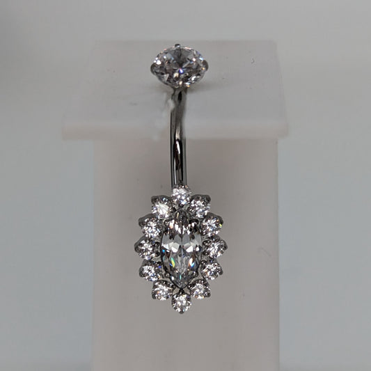 Crown navel bar image 0