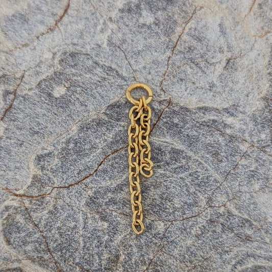 Chain charm double PVD gold image 0