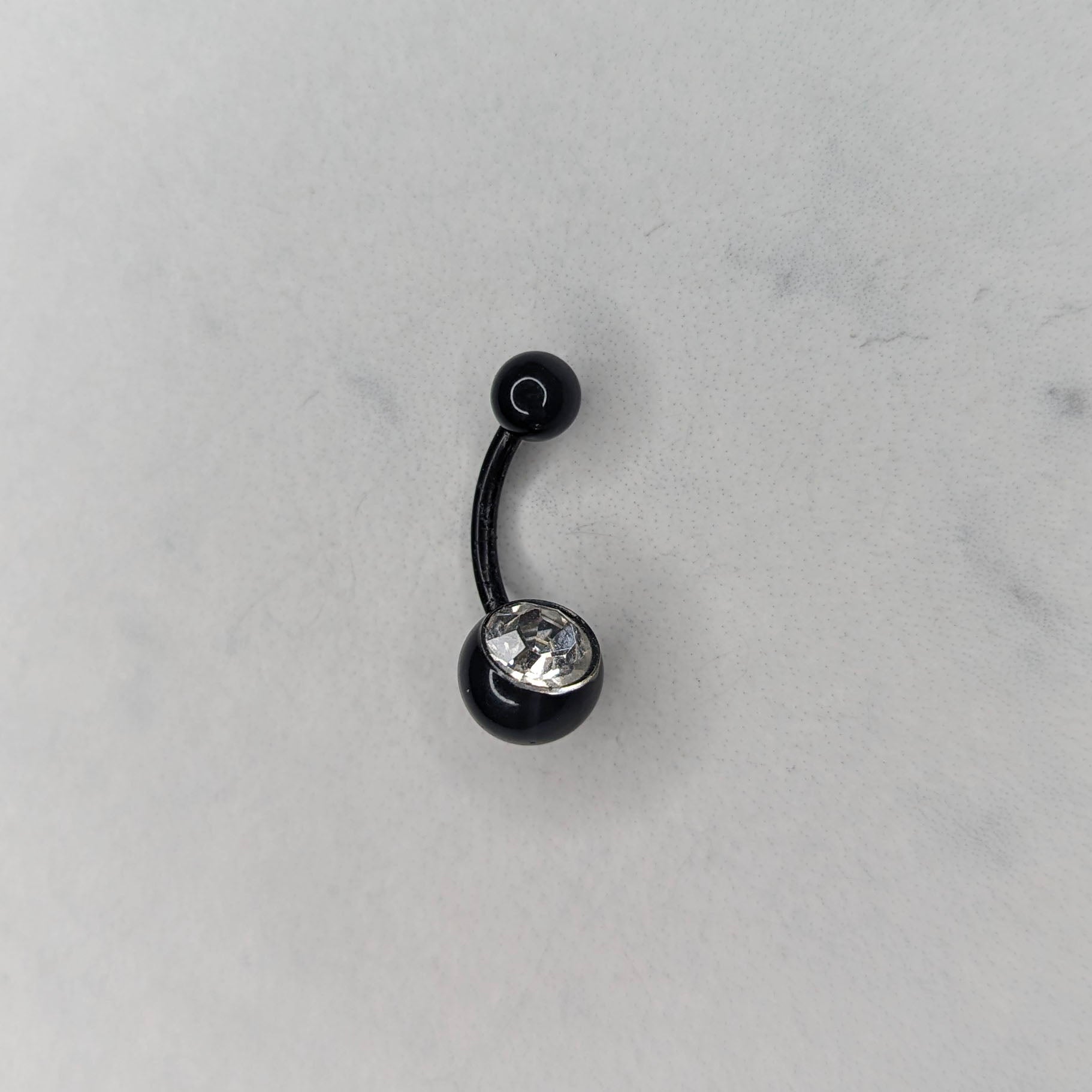 Navel bar nero in plastica image 0