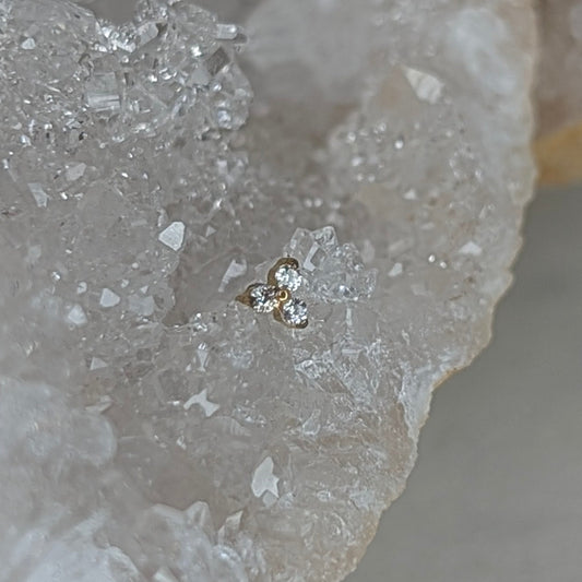 Trinity di zirconi MICRO PVD gold