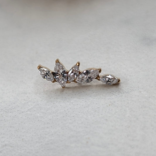 Different leaf white PVD gold
