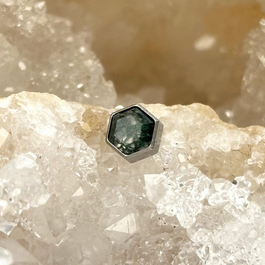 Moss Agate Exagon