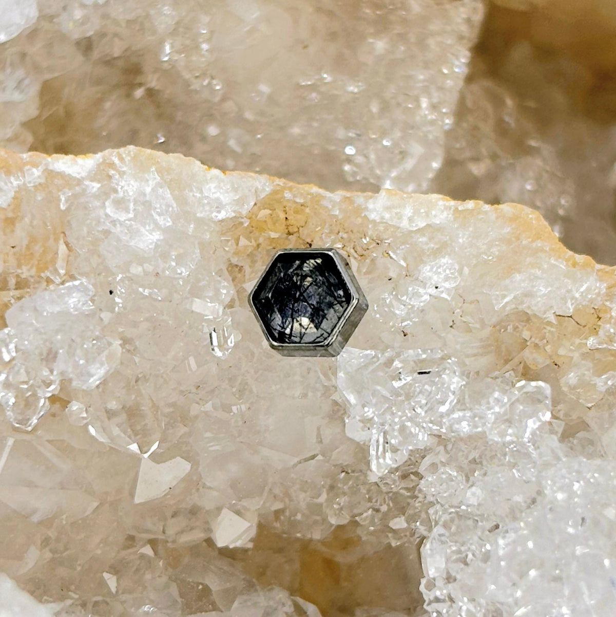 Tourmalated Quartz Exagon
