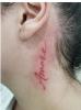 tatuaggio scritta rossa corsivo